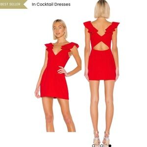 Amanda Uprichard Gimlet Dress in Lipstick Red Size Large
